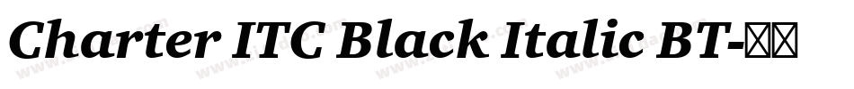Charter ITC Black Italic BT字体转换